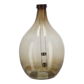   Lámpás újrahasznosított üvegből, kivehető gyertyatartóval, B, 51 cm