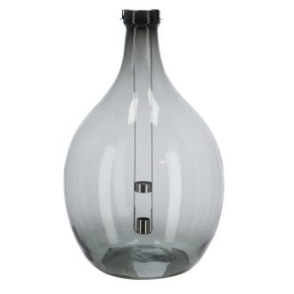   Lámpás újrahasznosított üvegből, kivehető gyertyatartóval, C, 51 cm