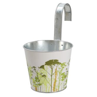   Mezei virág mintás felakasztható cink virágcserép, 26 cm