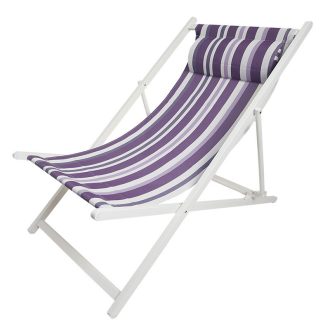 Összecsukható fém napozószék, lila, 61 x 94 x 95 cm