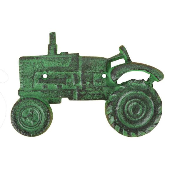 Öntöttvas traktoros üvegnyitó, zöld