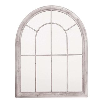 Antik hatású világosszürke tükör, 69 x 88 cm