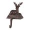 Öntöttvas karácsonyi zoknitartó, szarvas díszítéssel, 21 cm