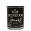 Üveg teamécses tartó, Prosecco felirattal, fekete, 12 cm