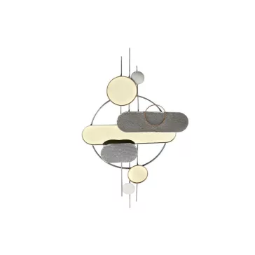 Dekoráció falra fém 130x5x80,6 modern aranyozott