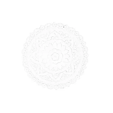 Dekoráció, falra, mdf, 90x2x90, mandala, decape, fehér