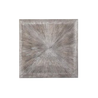   Dekoráció, falra, mdf, 120x4x120, modern, 3d, ezüstözött