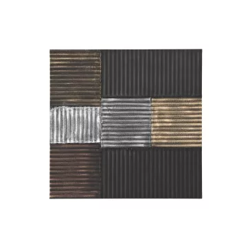 Dekoráció, falra, mdf, 90x2x90, modern, 3d, fekete