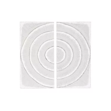   Dekoráció, falra, szett, 2db-os, mdf, 90x2x90, körök, 3d,