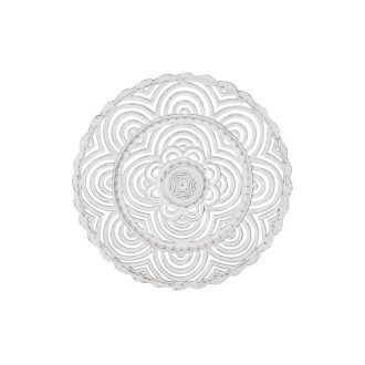 Dekoráció, falra, mdf, 90x4x90, mandala, decape, fehér