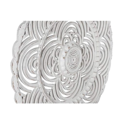 Dekoráció, falra, mdf, 90x4x90, mandala, decape, fehér
