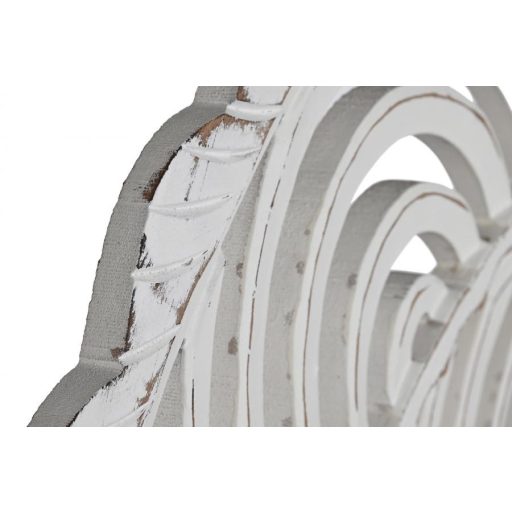 Dekoráció, falra, mdf, 90x4x90, mandala, decape, fehér