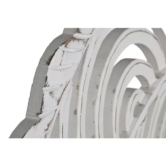 Dekoráció, falra, mdf, 90x4x90, mandala, decape, fehér