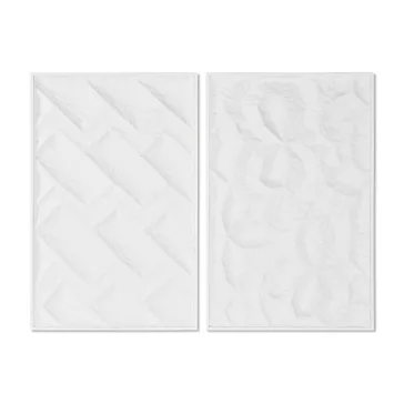   Dekoráció falra lucfenyő, mdf 58,5x4x92,5 cm fehér 2 féle