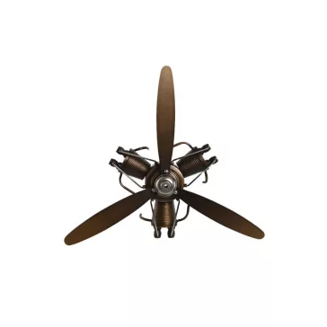 Dekoráció falra propeller fém 55x12x52 cm barna