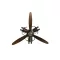 Dekoráció falra propeller fém 55x12x52 cm barna