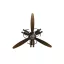 Dekoráció falra propeller fém 55x12x52 cm barna