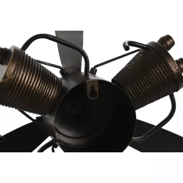 Dekoráció falra propeller fém 55x12x52 cm barna
