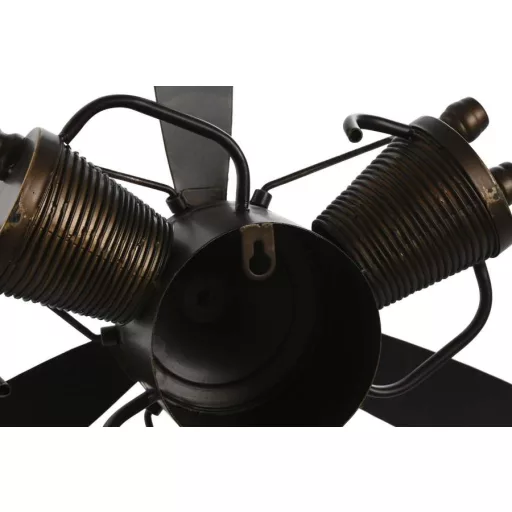 Dekoráció falra propeller fém 55x12x52 cm barna