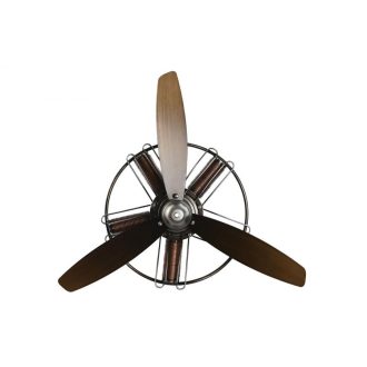 Dekoráció falra propeller fém 55x16x52 cm barna