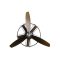 Dekoráció falra propeller fém 55x16x52 cm barna