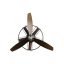 Dekoráció falra propeller fém 55x16x52 cm barna