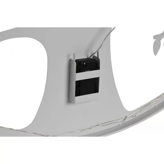 Dekoráció falra led-es fa minta fém 99x2x99 cm fehér