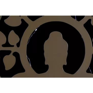   Dekoráció falra led-es buddha fém 99x2x99 cm fekete, arany 2 féle