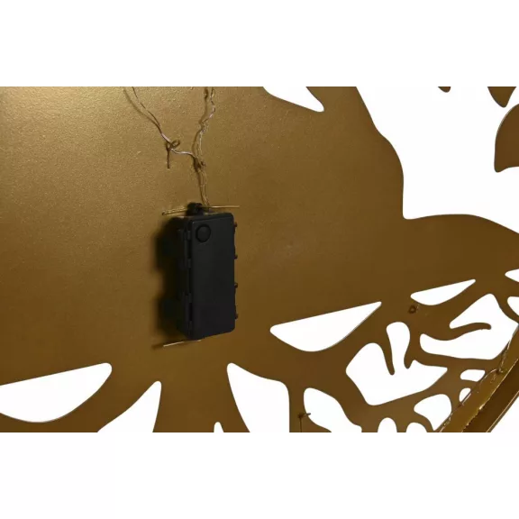 Dekoráció falra led-es buddha fém 99x2x99 cm fekete, arany 2 féle
