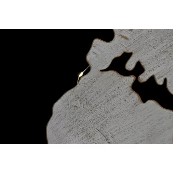 Dekoráció falra led-es világtérkép fém 99x2x99 cm fekete, fehér 2 féle