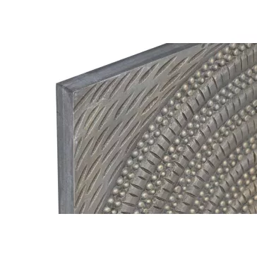   Dekoráció falra kör minta mdf, mangófa 80x3,5x80 cm arany s/4