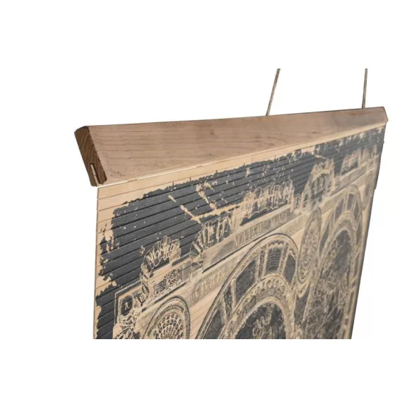 Dekoráció falra világtérkép fa 149x2x105 cm natúr, fekete
