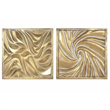 Dekoráció falra fém 94x4,5x94 cm arany 2 féle