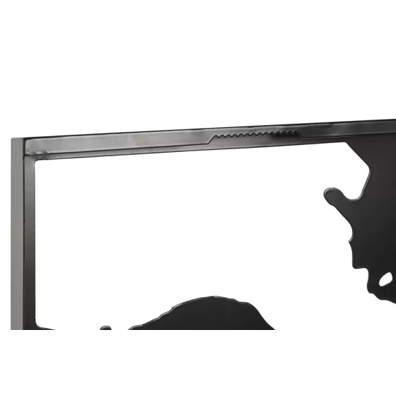 Fali dekoráció szett térkép fém 90x2x60 cm fekete s/3
