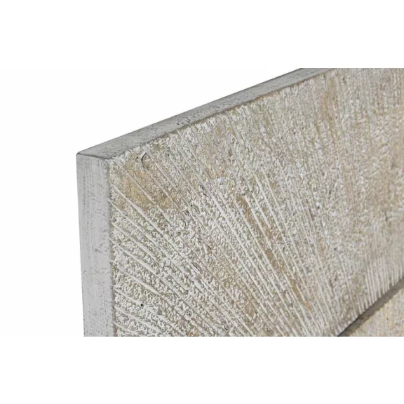 Fali dekoráció négyzetek mangófa, mdf 120x3,5x120 cm fehér, arany