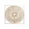 Fali dekoráció szett kör rattan, fém 50x2x100 cm natúr, arany s/2