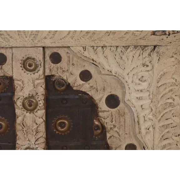 Fali dekoráció teakfa, fém 45x5x51 cm natúr