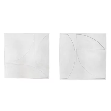Fali dekoráció mdf 80x4x80 cm fehér 2 féle
