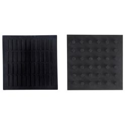 Decoracion pared mdf 80x5x80 negro