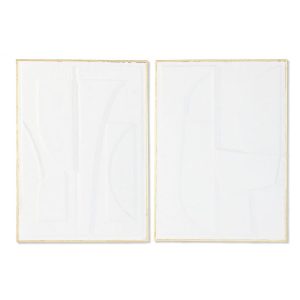 Fali dekoráció absztrakt 3d-s fém 72x3x99 cm fehér 2 féle