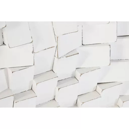 Fali dekoráció, 3d mangófa 90x4x90 cm fehér