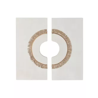 Decoracion pared set 2 mdf fibra 120x6x120 circulo