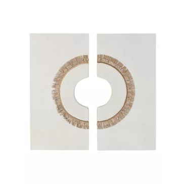 Decoracion pared set 2 mdf fibra 120x6x120 circulo