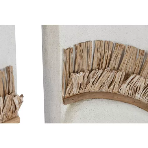 Decoracion pared set 2 mdf fibra 120x6x120 circulo