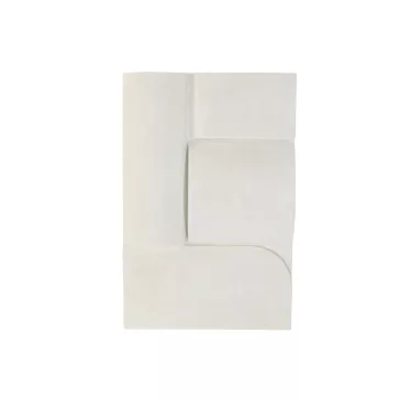 Decoracion pared mdf 80x12x120 abstracto 3d blanco