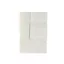 Decoracion pared mdf 80x12x120 abstracto 3d blanco