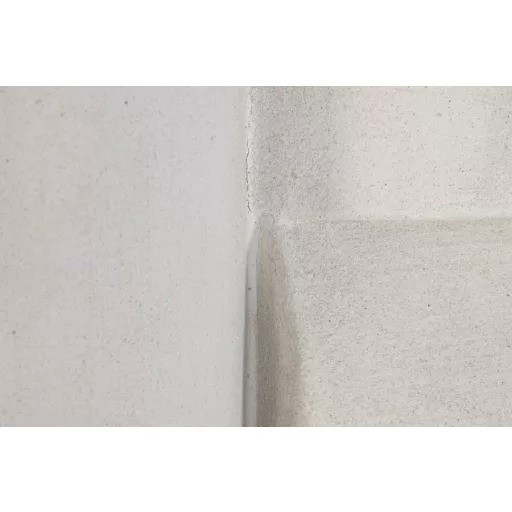 Decoracion pared mdf 80x12x120 abstracto 3d blanco