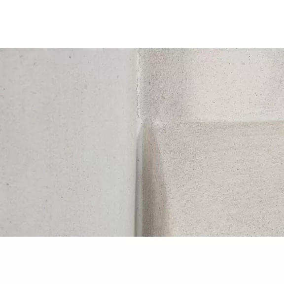 Decoracion pared mdf 80x12x120 abstracto 3d blanco