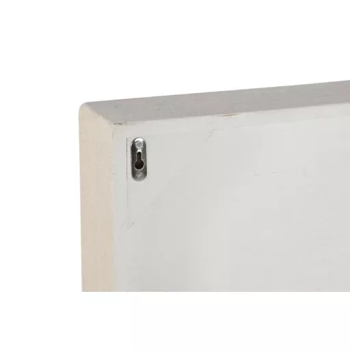 Decoracion pared mdf 80x12x120 abstracto 3d blanco