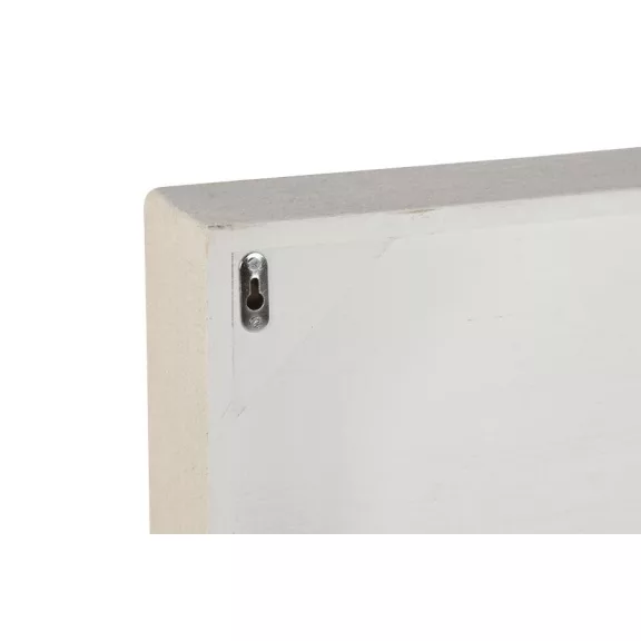 Decoracion pared mdf 80x12x120 abstracto 3d blanco
